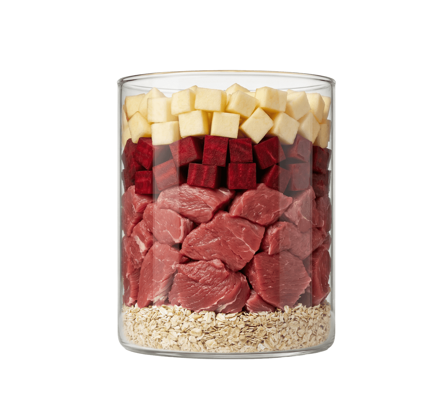 Lamm mit Rote Beete, Haferkleie und Apfel