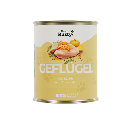 Geflügel mit Kürbis und Amaranth